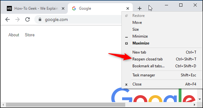 keyboard shortcut for moving through chrome tabs mac